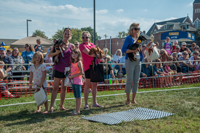First, second, and third place finishers at the Dachshund Derby at Oktoberfest