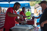 Delicious brats served at Oktoberfest 2016